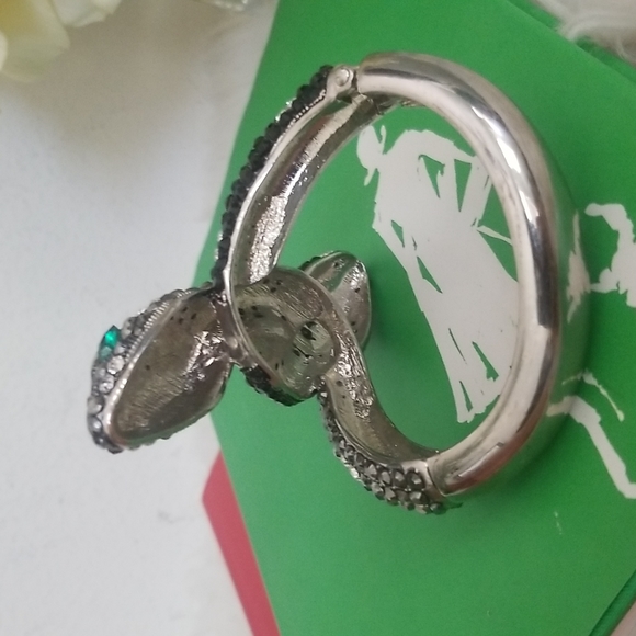 Double Headed Snake Multicolor Rhinestone Bracelet - Picture 3 of 7